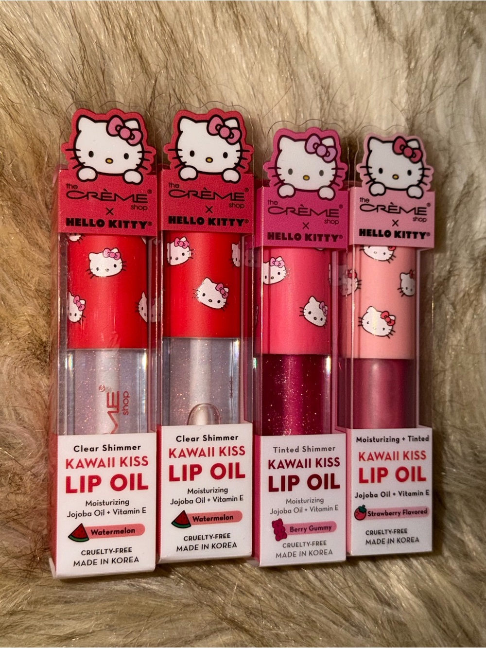 The Crème Shop x Hello Kitty Kawaii Kiss Lip Oil 4 PACK NEW NEVER USED